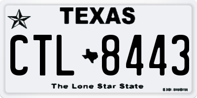 TX license plate CTL8443