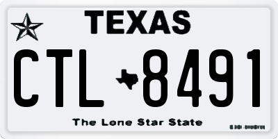 TX license plate CTL8491
