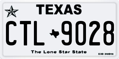 TX license plate CTL9028
