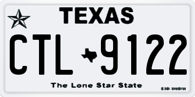 TX license plate CTL9122