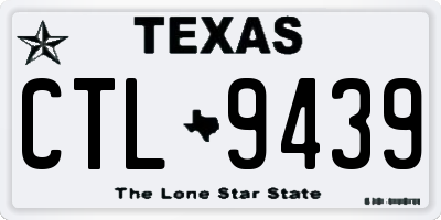 TX license plate CTL9439