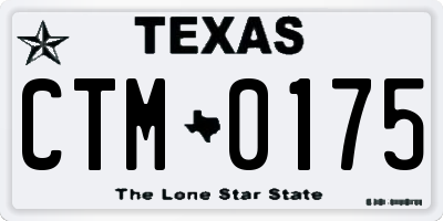 TX license plate CTM0175