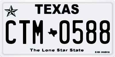 TX license plate CTM0588