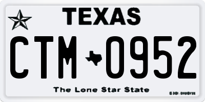 TX license plate CTM0952