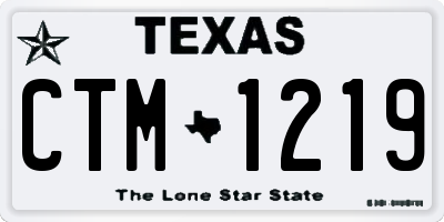 TX license plate CTM1219