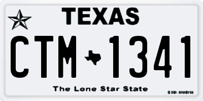 TX license plate CTM1341