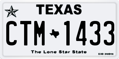 TX license plate CTM1433