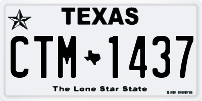 TX license plate CTM1437
