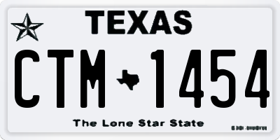 TX license plate CTM1454