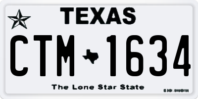 TX license plate CTM1634