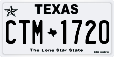 TX license plate CTM1720