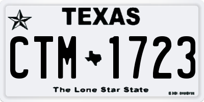 TX license plate CTM1723