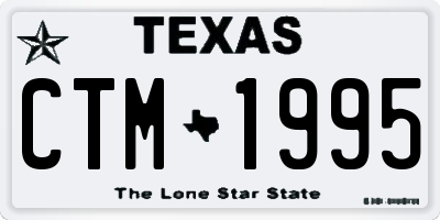 TX license plate CTM1995