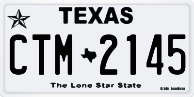 TX license plate CTM2145