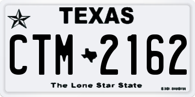 TX license plate CTM2162