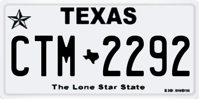 TX license plate CTM2292