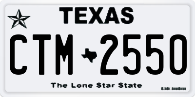 TX license plate CTM2550