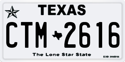 TX license plate CTM2616