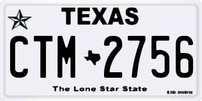 TX license plate CTM2756