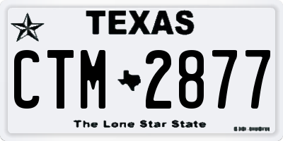 TX license plate CTM2877