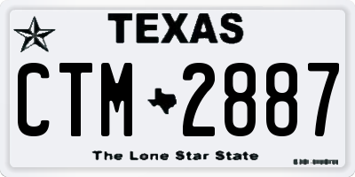 TX license plate CTM2887