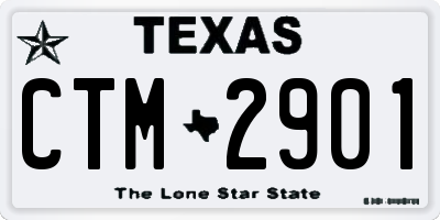 TX license plate CTM2901
