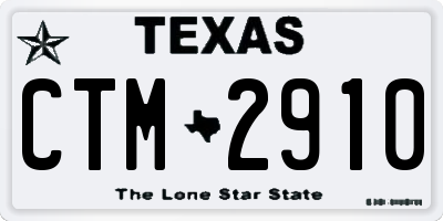 TX license plate CTM2910