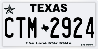 TX license plate CTM2924