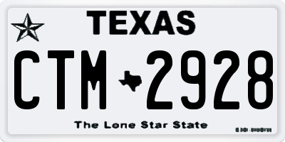 TX license plate CTM2928