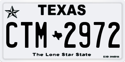 TX license plate CTM2972