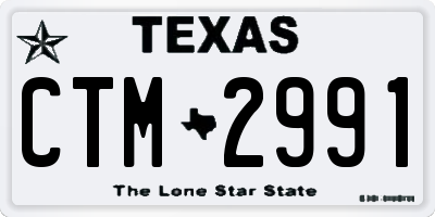 TX license plate CTM2991