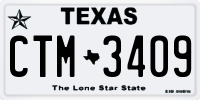 TX license plate CTM3409