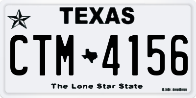 TX license plate CTM4156