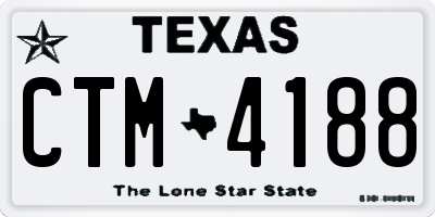 TX license plate CTM4188