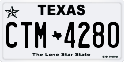 TX license plate CTM4280