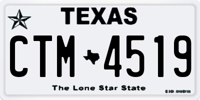 TX license plate CTM4519