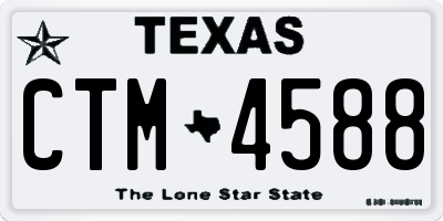 TX license plate CTM4588