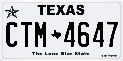 TX license plate CTM4647