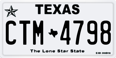 TX license plate CTM4798
