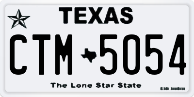 TX license plate CTM5054