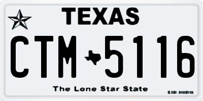 TX license plate CTM5116