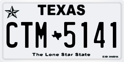 TX license plate CTM5141