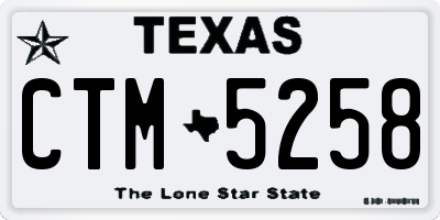TX license plate CTM5258