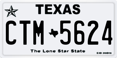 TX license plate CTM5624