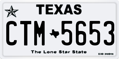 TX license plate CTM5653