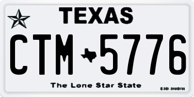 TX license plate CTM5776
