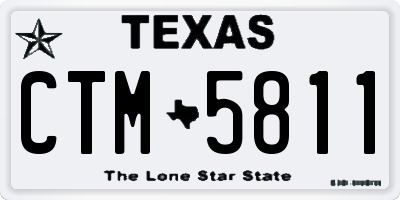 TX license plate CTM5811