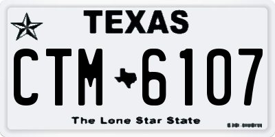 TX license plate CTM6107