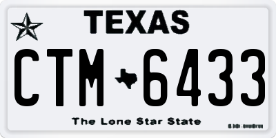 TX license plate CTM6433