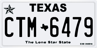TX license plate CTM6479